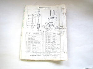 1960 Evinrude Complete Parts List For All Models For The Year - Used