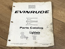 1963 Evinrude 3hp 3302S 3303S 3312S Lightwin Ducktwin Parts Catalog - Used