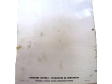 1958 Evinrude 25936 25937 Big Twin 35HP Electric Parts Catalog/List - Used