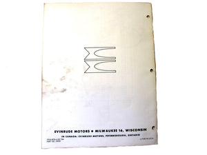 1962 Evinrude 35028L 35028M 35029L 35029M Big Twin 40HP Parts Catalog - Used