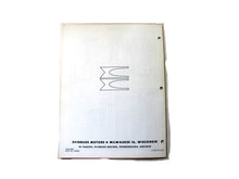 1962 Evinrude 50528B 50529B Starflite 75HP Parts List/Catalog - Used