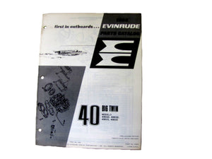 1968 Evinrude 40802D 40803D 40802S 40803S Big Twin 40HP Parts Catalog - Used