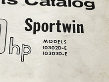 1963 Evinrude 10HP Sportwin 10302E 10303E Parts Catalog/List - Used