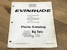1963 Evinrude 40HP Big Twin 40302D 40303D Parts Catalog/List - Used