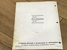 1963 Evinrude 40HP Big Twin 40302D 40303D Parts Catalog/List - Used