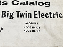 1963 Evinrude 40HP Big Twin Electric 40352D 40353D Parts Catalog/List - Used