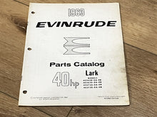 1963 Evinrude 40HP Lark 40362D 40363D 40372D 40373D Parts Catalog/List - Used