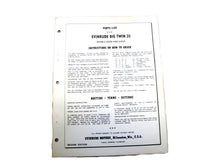 1957 Evinrude Big Twin 35HP Models 25028 25029 Parts Catalog - Used