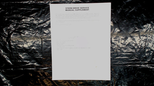 OMC Stern Drive Service Manual Supplement 506580