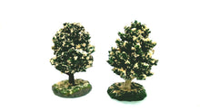 Santa's Best Christmas Village 5" Solid Resin Snow Covered Trees - Lot of 2 1995