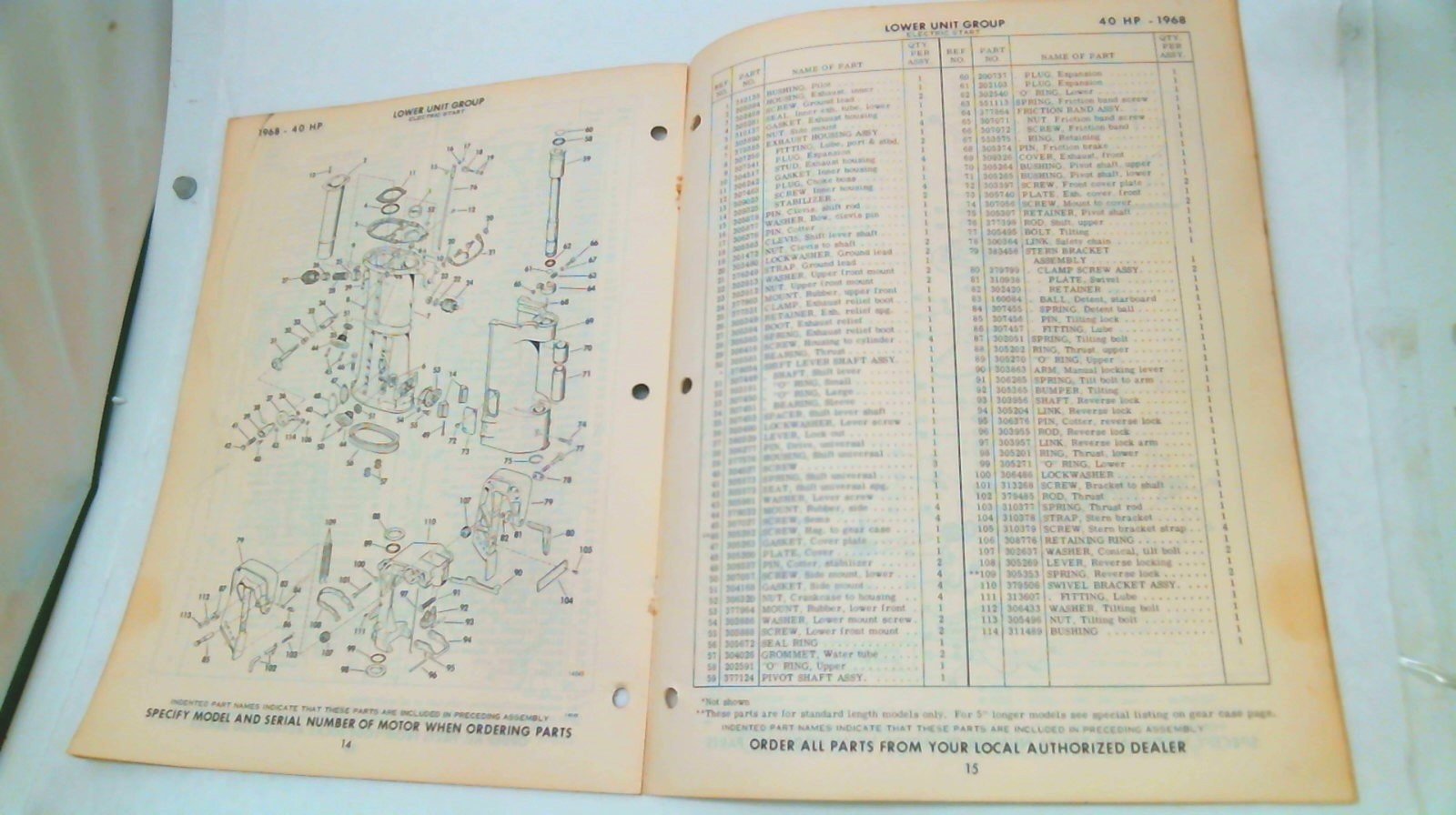 Part Number Rds4ll 1968 Johnson RDS-RDSL-30D, RDS-RDSL-30S, RDS-RDSL-30C 40hp Parts Catal ...