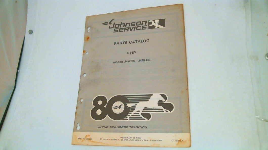 1980 Johnson J4WCS-J4RLCS 4hp Parts Catalog - Used