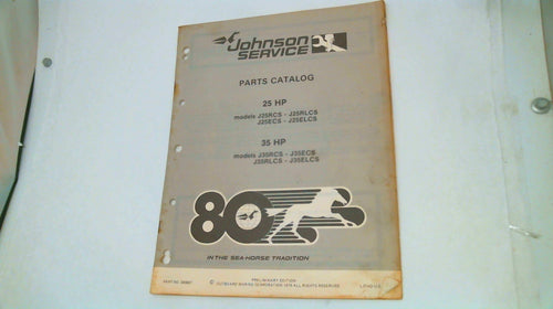 1980 Johnson J25RCS-J25RLCS, J25ECS-J25ELCS 25 35HP Parts Catalog - Used