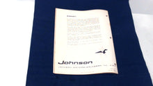 USED 1962 JOHNSON QD-QDL-23-23R-23A 10HP PARTS CATALOG