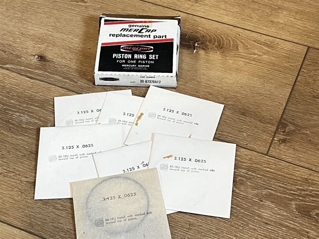 Mercury 39-67376A12 Piston Rings 3.125 X .0625 - Set of 7