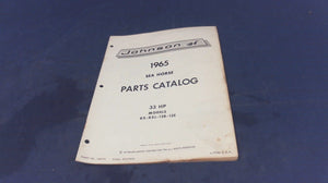 1965 Johnson 380575 Sea Horse 33 Hp Parts Catalog Models RX-RXL-13B-13E - Used