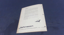 1962 Johnson 378822 Sea Horse 5-1/2hp Parts Catalog Models CD-CDL-19-19S - Used