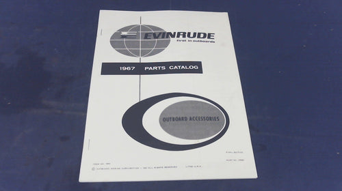 1967 Evinrude 278884 Outboard Accessories Parts Catalog - Used