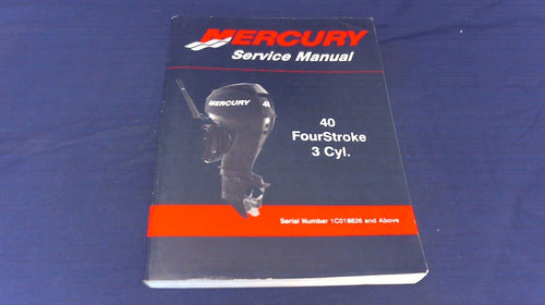 2009 Mercury 40 Fourstroke 3 CYL Service Manual 90-899974 - Used