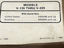 1988 Mercury/Mariner 90-97658-3 Service Manual Models V-135 Thru V-225 - Used
