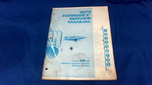 1973 Evinrude 50HP 50372 50373 50302 50303 Lark Service Manual - Used