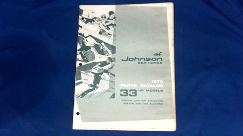 1970 Johnson 33HP 33R70M 33RL70M 33E70M 33EL70M Parts Catalog 384398