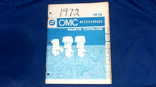 USED 1972 OMC 172474 ACCESSORIES PARTS CATALOG