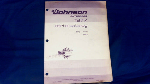 1977 Johnson 2HP Model 2R77 Parts Catalog