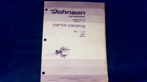 1977 Johnson 6HP Models 6R77 6RL77 Parts Catalog