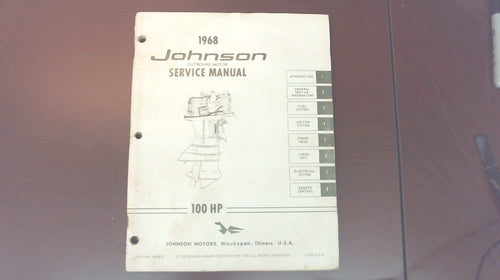 1968 Johnson 100hp Service Manual JM 6812