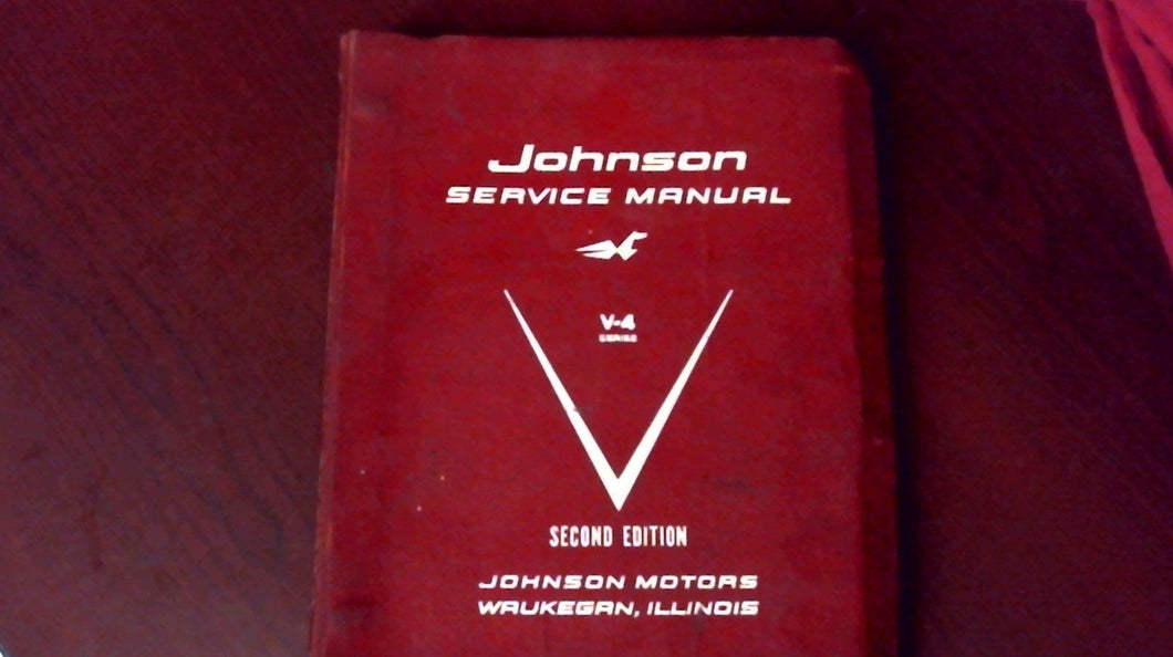 1962 Johnson Service Manual V-4 Series Second Edition - Used