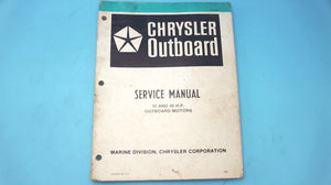 1980 Chrysler Service Manual 35 & 45 HP Outboard - Used