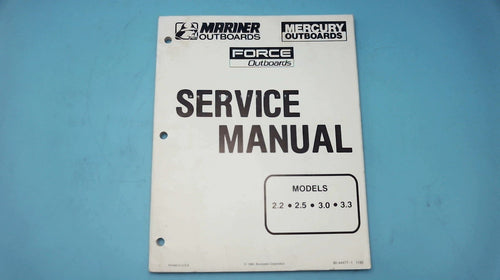 1992 Mercury Service Manual Models 2.2 2.5 3.0 3.3 - Used