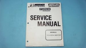 1992 Mercury Service Manual Models 2.2 2.5 3.0 3.3 - Used