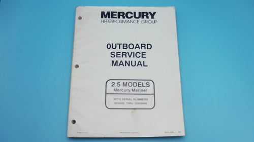 1994 Mercury Service Manual 2.5 Models S/N D030200-OD936999 - Used