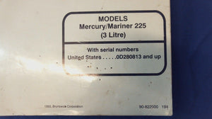 1994 Mercury Mariner Service Manual 225 (3 Litre) - Used