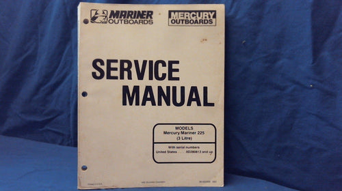 1993 Mercury Mariner Service Manual Merc/Mariner 225 (3 Litre) - Used