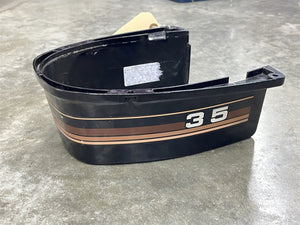 Mercury 60769 Trim Cover - 35 hp - Brown Stripe - Used