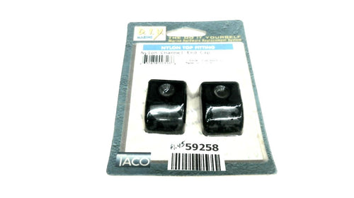 Taco DIY Marine F90-0404BN-1 Pair of Nylon Channel End Caps - Nylon Top Fitting