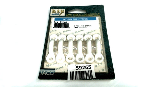 Taco DIY Marine F40-0704WN-1 Six Eye Straps - White Nylon Top Fitting