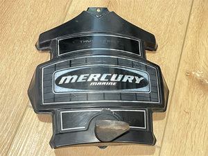 Mercury 5642A13 Front Cover/Faceplate/Medallion & 56948 Knob (White Logo) - Used