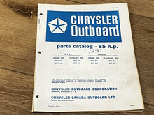 1969 Chrysler 85HP 856HA 857HA 856BA 857BA Parts Catalog