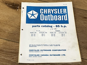 1969 Chrysler 85HP 856HA 857HA 856BA 857BA Parts Catalog