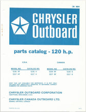 1973 Chrysler 120HP 1206HF 1207HF 1206BF 1207BF Parts Catalog