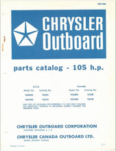 1971 Chrysler 105 HP 1056HD 1057HD 1056BD 1057BD Parts Catalog - Used