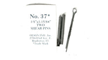 Olson # 37 Shear Pins 1/8 x 1 15/64" - Pkg of 2 Shear Pins & 1 Cotter Pin