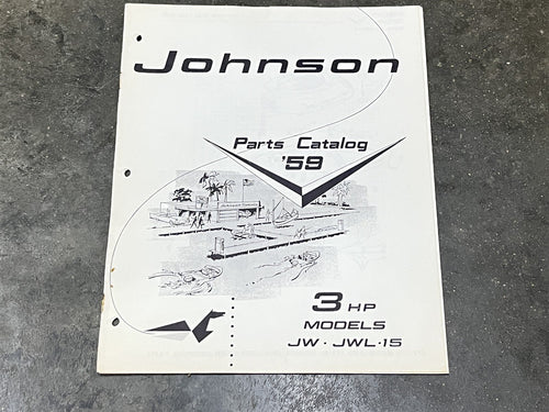 1959 Johnson 3 HP JW-15 JWL-15 Parts Catalog
