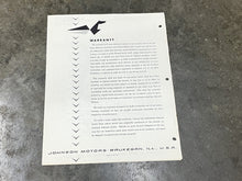 1959 Johnson 3 HP JW-15 JWL-15 Parts Catalog