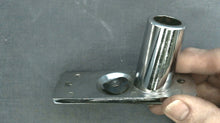 Vintage Chrome Pole Light Socket/Mounting Base