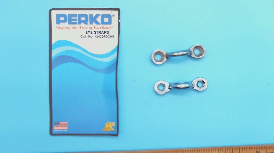 Perko 1242DP0CHR Chrome Eye Straps - Pkg of 2